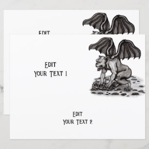 Golem Gargoyle Paper Sheet