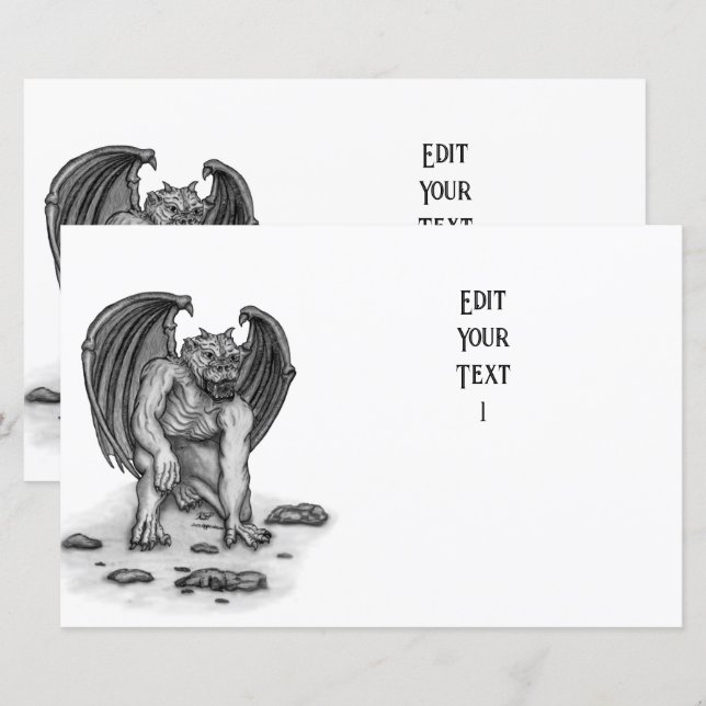 Golem Gargoyle Paper Sheet (Front/Back)