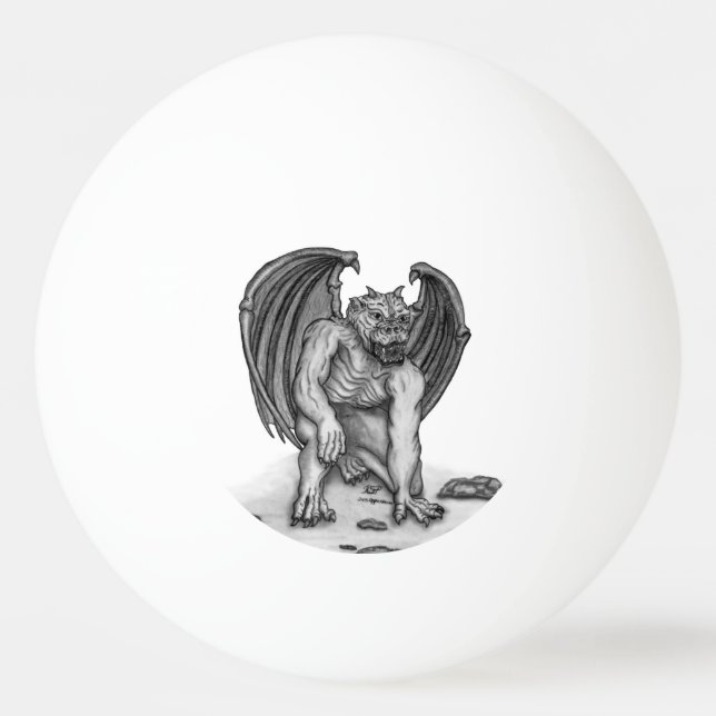 Golem Gargoyle Ping Pong Ball (Front)