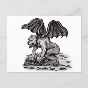 Golem Gargoyle Postcard