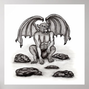 Golem Gargoyle Poster