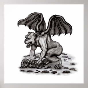 Golem Gargoyle Poster