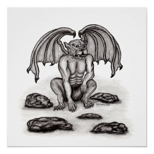 Golem Gargoyle Poster (Front)