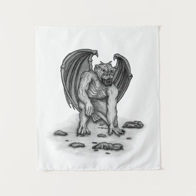 Golem Gargoyle Tapestry (Front)