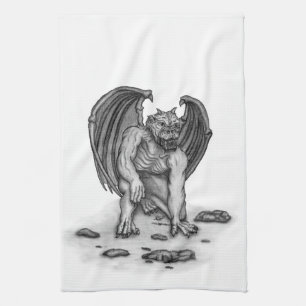 Golem Gargoyle Tea Towel