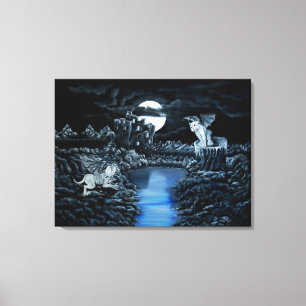 Golem vs Dolem District Fight Canvas Print