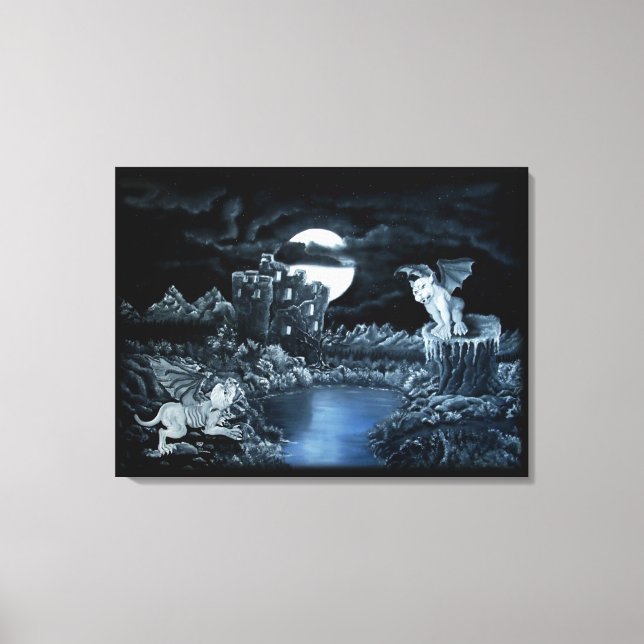 Golem vs Dolem District Fight Canvas Print (Front)