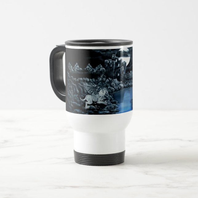 Golem vs Dolem District Fight Travel Mug (Front Left)