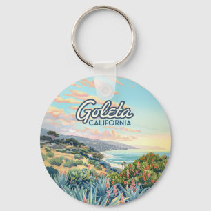 Goleta California Santa Barbara Isla Vista Vintage Key Ring