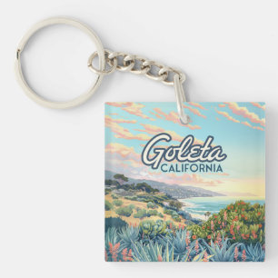 Goleta California Santa Barbara Isla Vista Vintage Key Ring