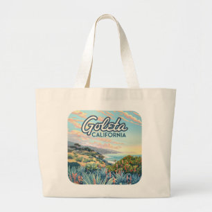Goleta California Santa Barbara Isla Vista Vintage Large Tote Bag