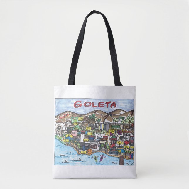 Goleta Map Tote Bag (Front)
