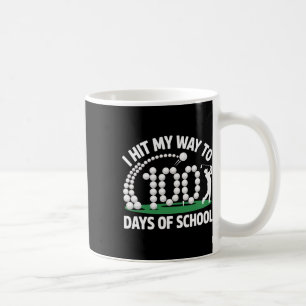 Golf 100 Days Of School Funny Teacher Student 100t Coffee Mug