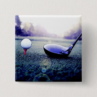 Golf 15 Cm Square Badge
