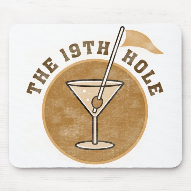 Golf 19th Hole T-shirts and Gifts Mouse Mat (Front)