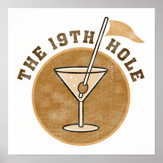 Golf 19th Hole T-shirts and Gifts Poster (Front)