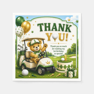 Golf 1st Birthday Napkin