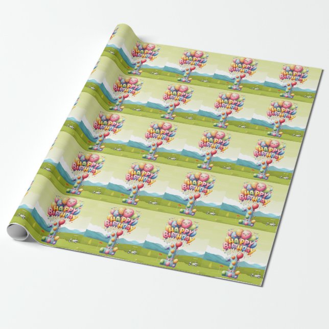 Golf 1st birthday one year old golfer with cart wrapping paper (Unrolled)