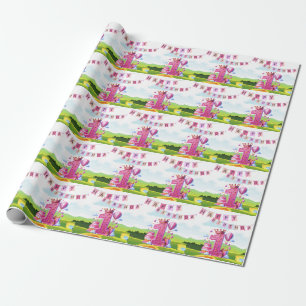 Golf 1st birthday one year old golfer wrapping paper