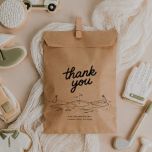 Golf 1st Birthday Thank You Favour Bags