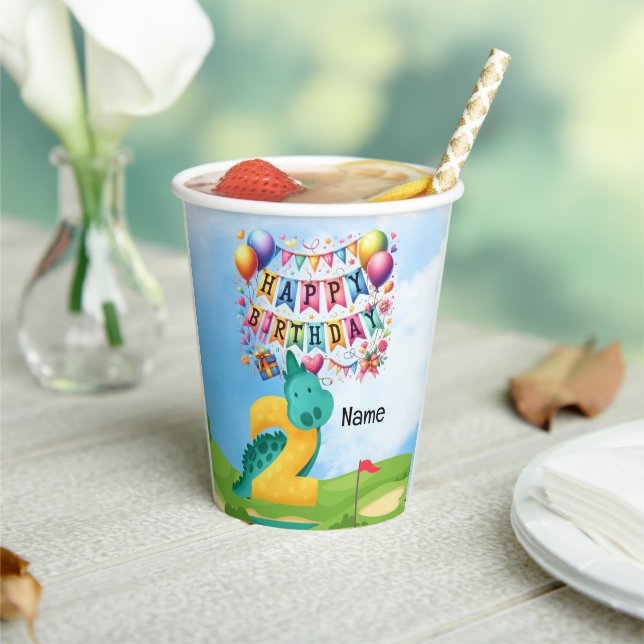 Golf 2nd Birthday theme for kid golfer  Paper Cups (Insitu)