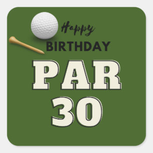 Golf 30th Birthday for golfer Square Sticker