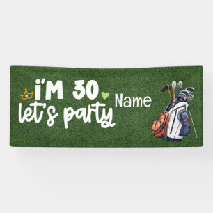 Golf 30th Birthday gifts for golfer Banner