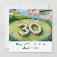 Golf 30th Birthday on golf course