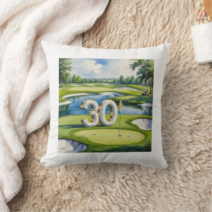 Golf 30th Birthday on golf course Cushion