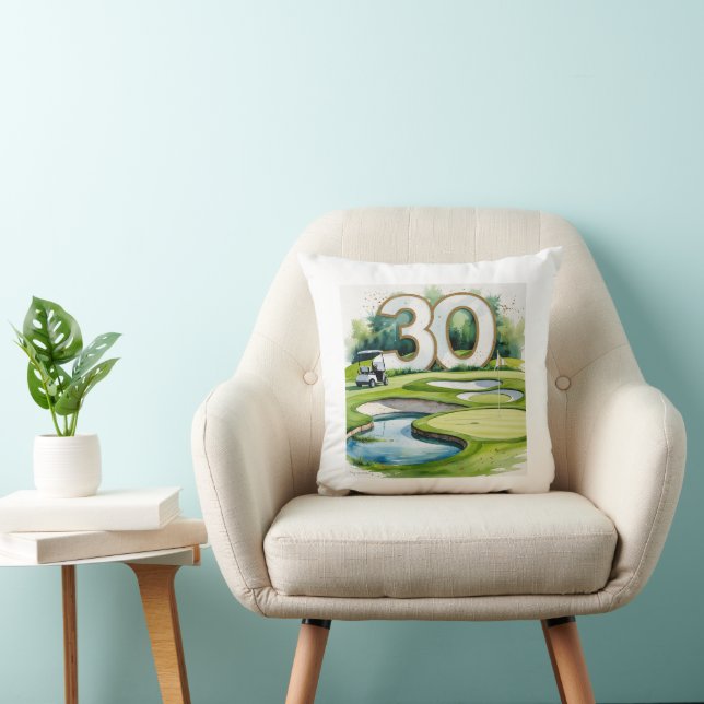 Golf 30th Birthday on golf course Cushion (Chair)