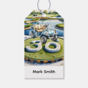 Golf 30th Birthday on golf course  Gift Tags
