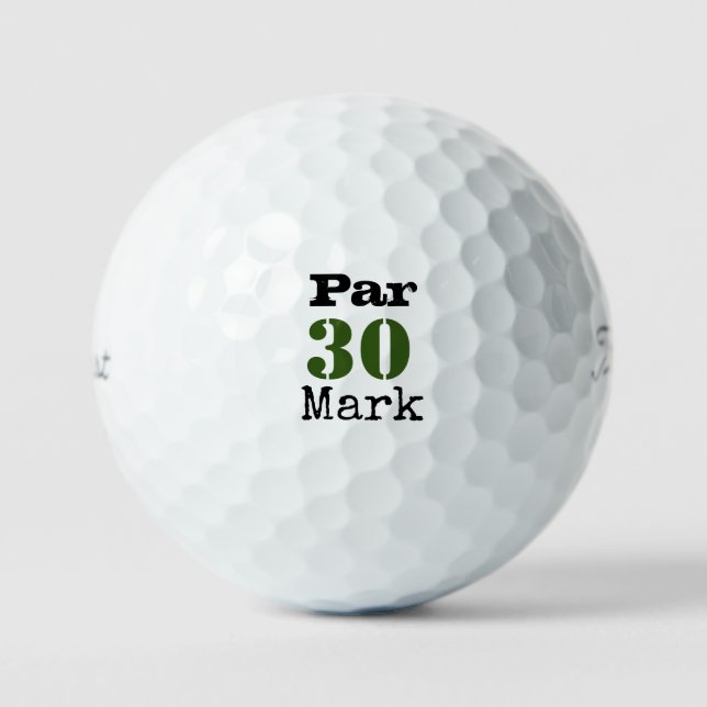 Golf 30th Birthday Par tee thirty party   Balls (Front)