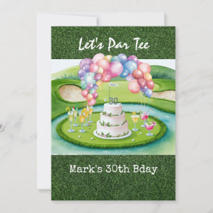Golf 30th Birthday Par tee thirty party   Invitation