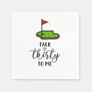 Golf 30th Birthday Par tee thirty party Napkin