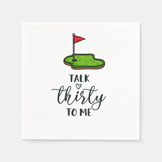 Golf 30th Birthday Par tee thirty party   Napkin (Front)