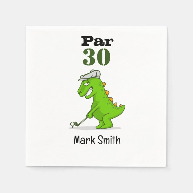 Golf 30th Birthday Par tee thirty party   Napkin (Front)