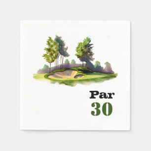 Golf 30th Birthday Par tee thirty party   Napkin