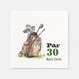 Golf 30th Birthday Par tee thirty party   Napkin