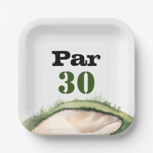 Golf 30th Birthday Par tee thirty party Paper Plate