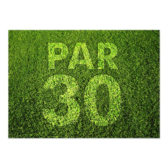 Golf 30th Birthday Party Card