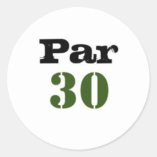 Golf 30th Birthday   party   Classic Round Sticker