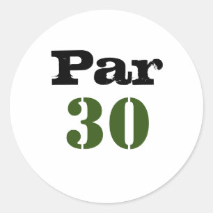 Golf 30th Birthday   party   Classic Round Sticker