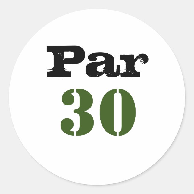 Golf 30th Birthday   party   Classic Round Sticker (Front)