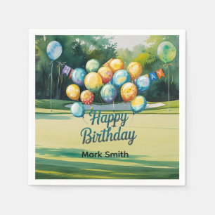 Golf 40th Birthday for golfer Napkin