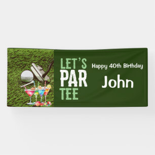 Golf 40th Birthday for golfer party  Banner