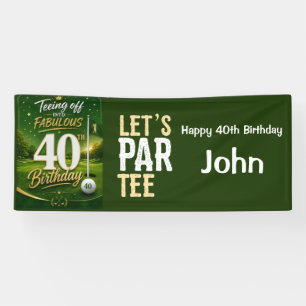 Golf 40th Birthday for golfer party  Banner