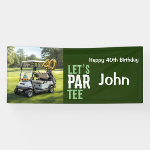 Golf 40th Birthday for golfer party Banner