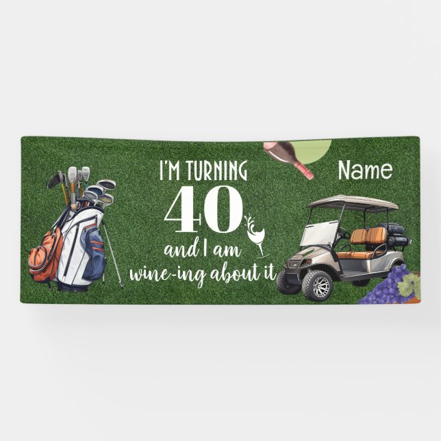 Golf 40th Birthday gifts for golfer    Banner (Horizontal)