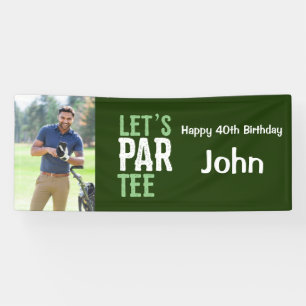 Golf 40th Birthday golfer party create your own Banner