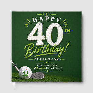 Golf 40th Birthday Guest Book